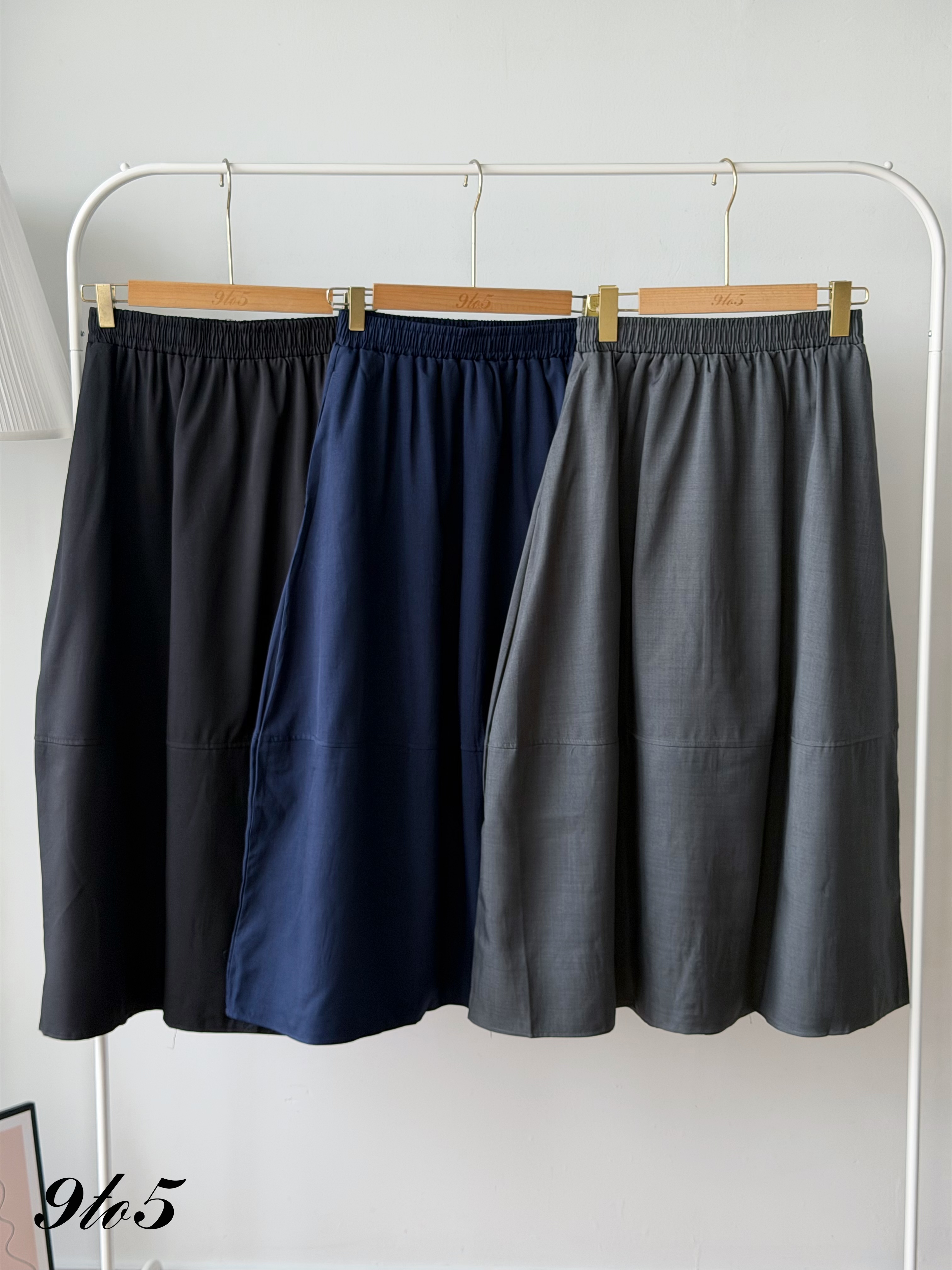 S2029 A Line Maxi Skirt - 3 Colors 