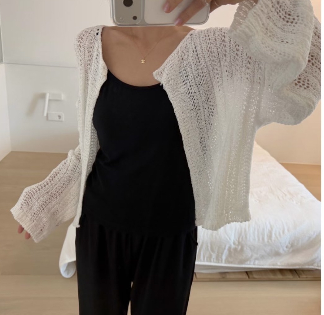 L’Air Pointelle Cardigan