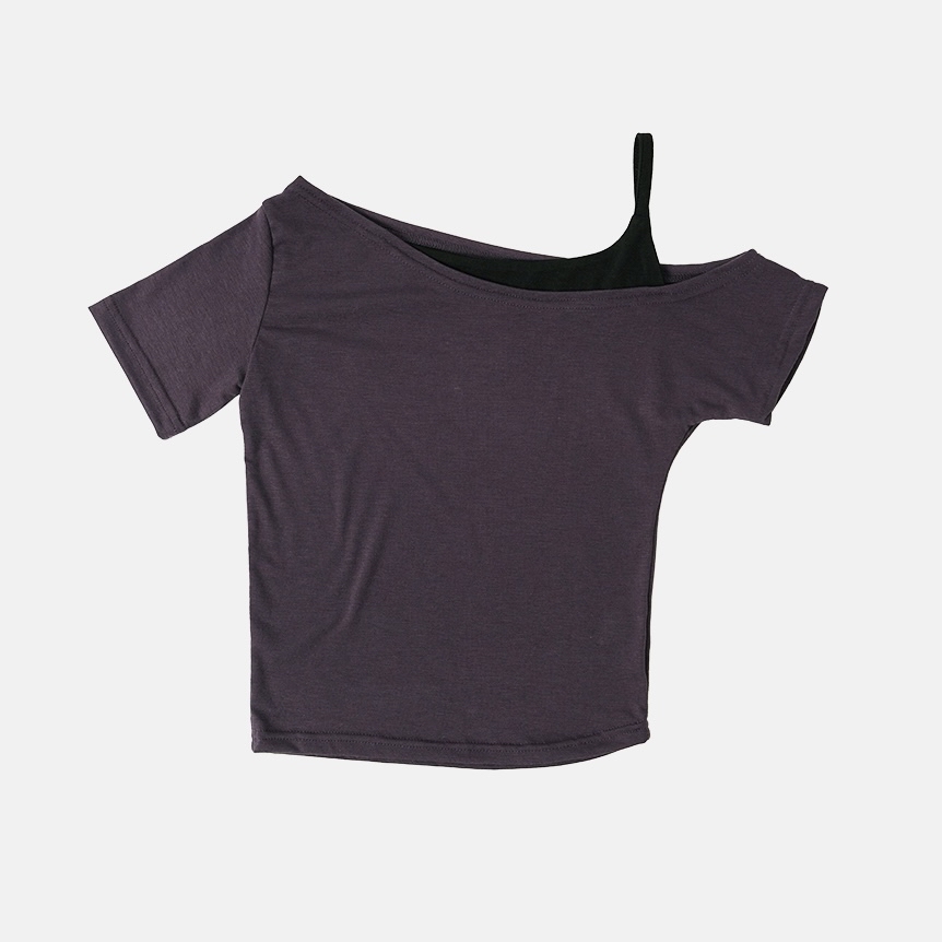 Asymmetrical Off-Shoulder Layered Top