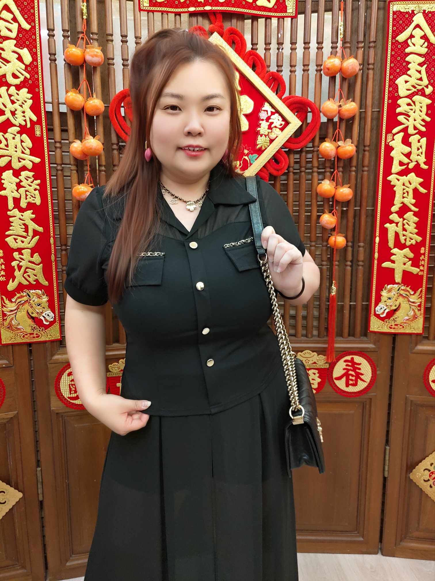 NJA14 TW#3832 小香风网纱袖上衣