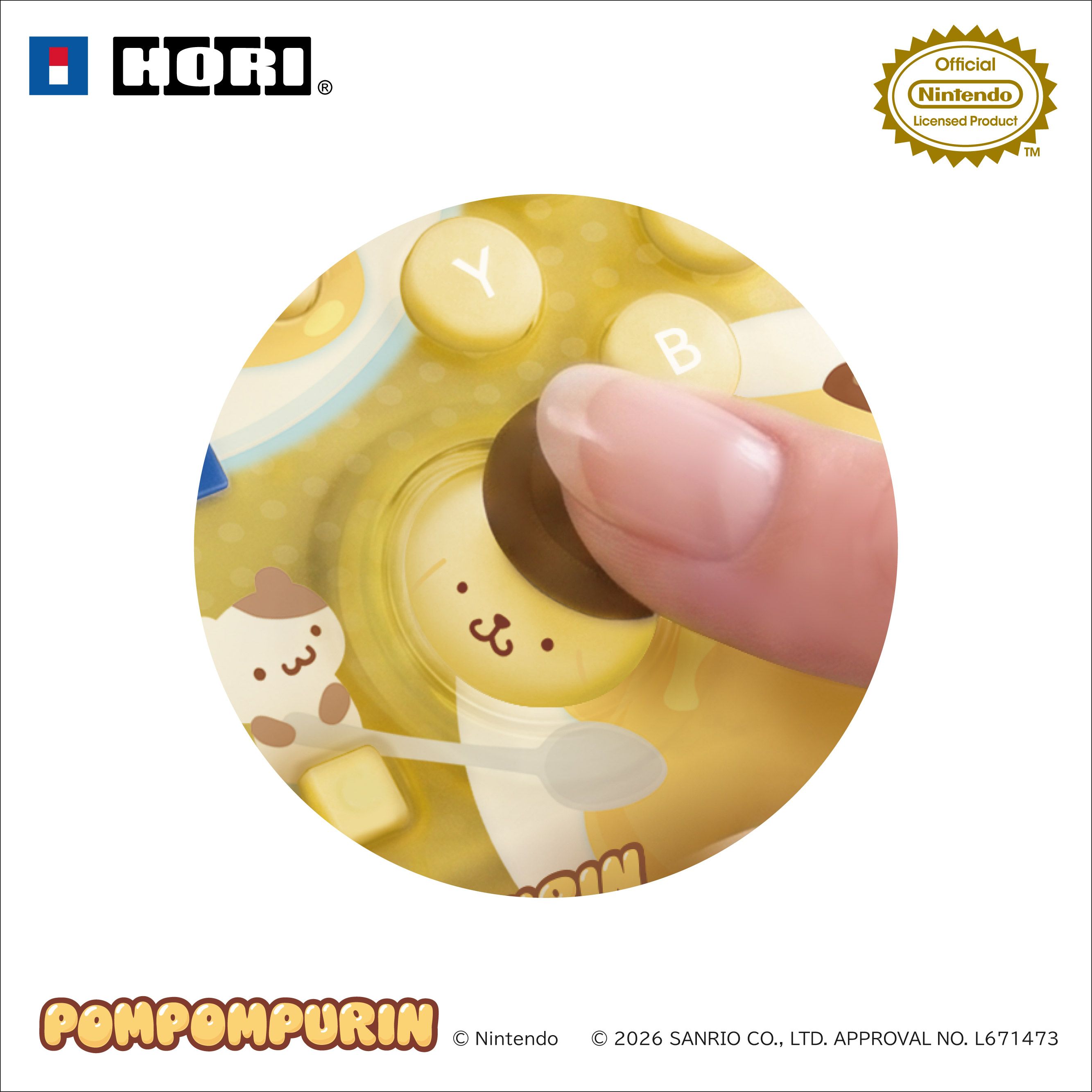 HORI NS2 無線控制器 三麗鷗系列 布丁狗 (NSX-256)        HORI NS2  Wireless Controller Sanrio Series Pompom Purin (NSX-256)
