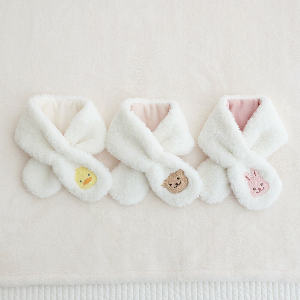Chezbébé 動物朋友雙面頸巾