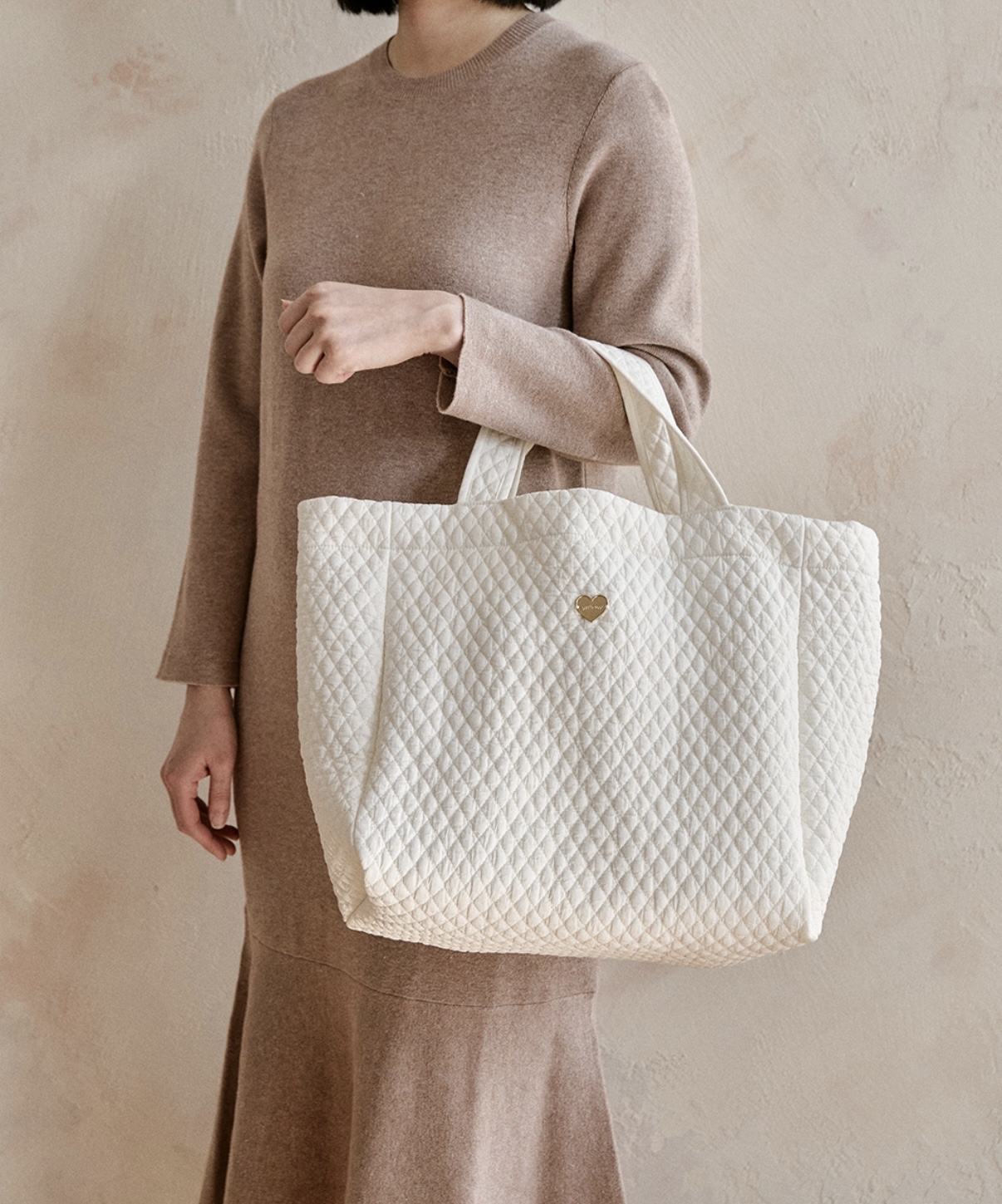 26S/S🌸DTD金心點綴100支鑽石絎縫系列-雙把手大號尿布包