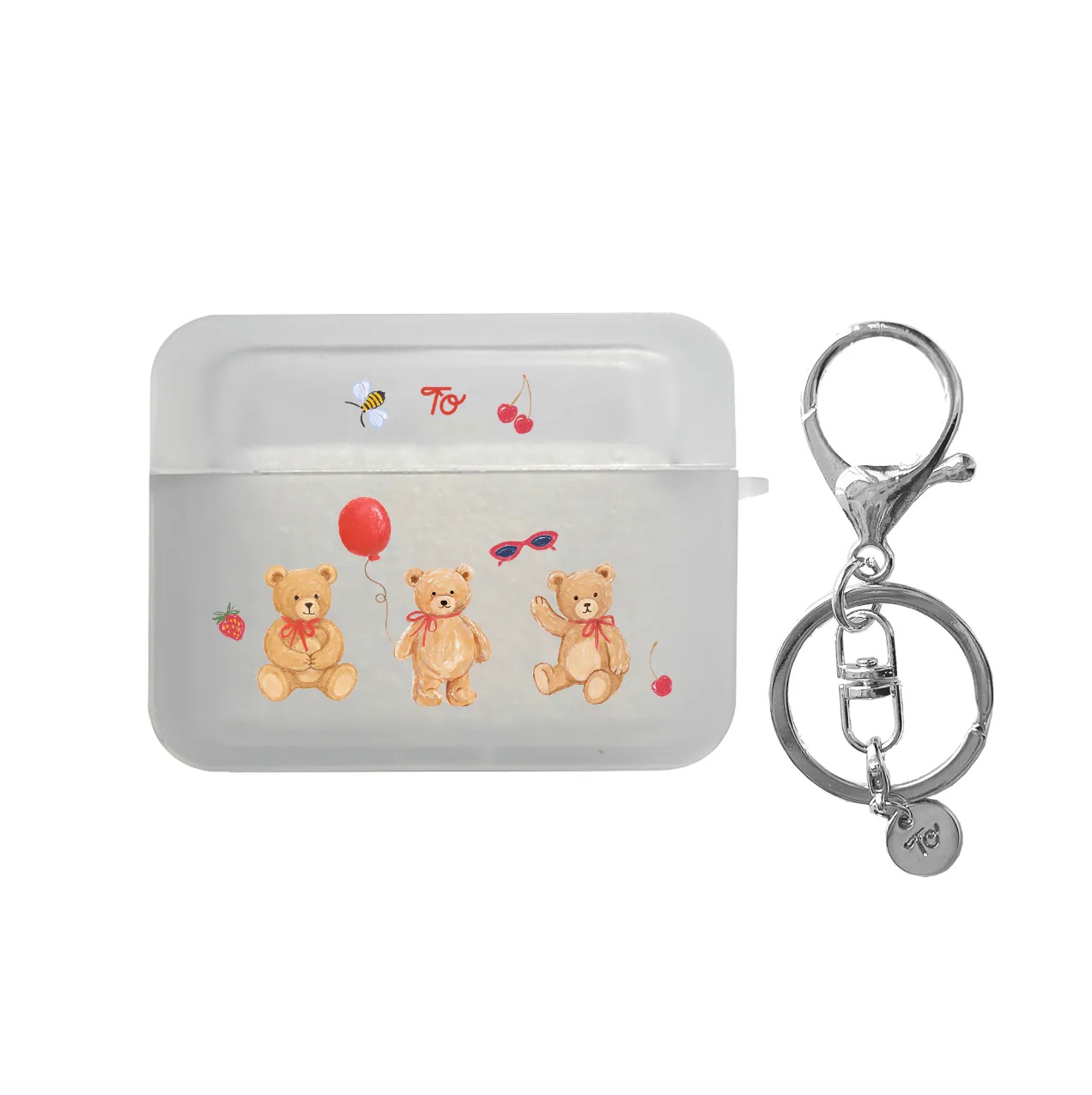 【Mr.Teddy and his Happy Moments】磨砂半透明方盒AirPods Case