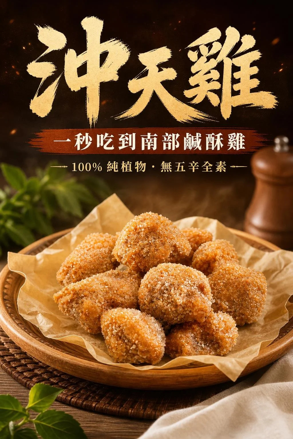痞食維根 - 純素沖天鹽酥雞300g
