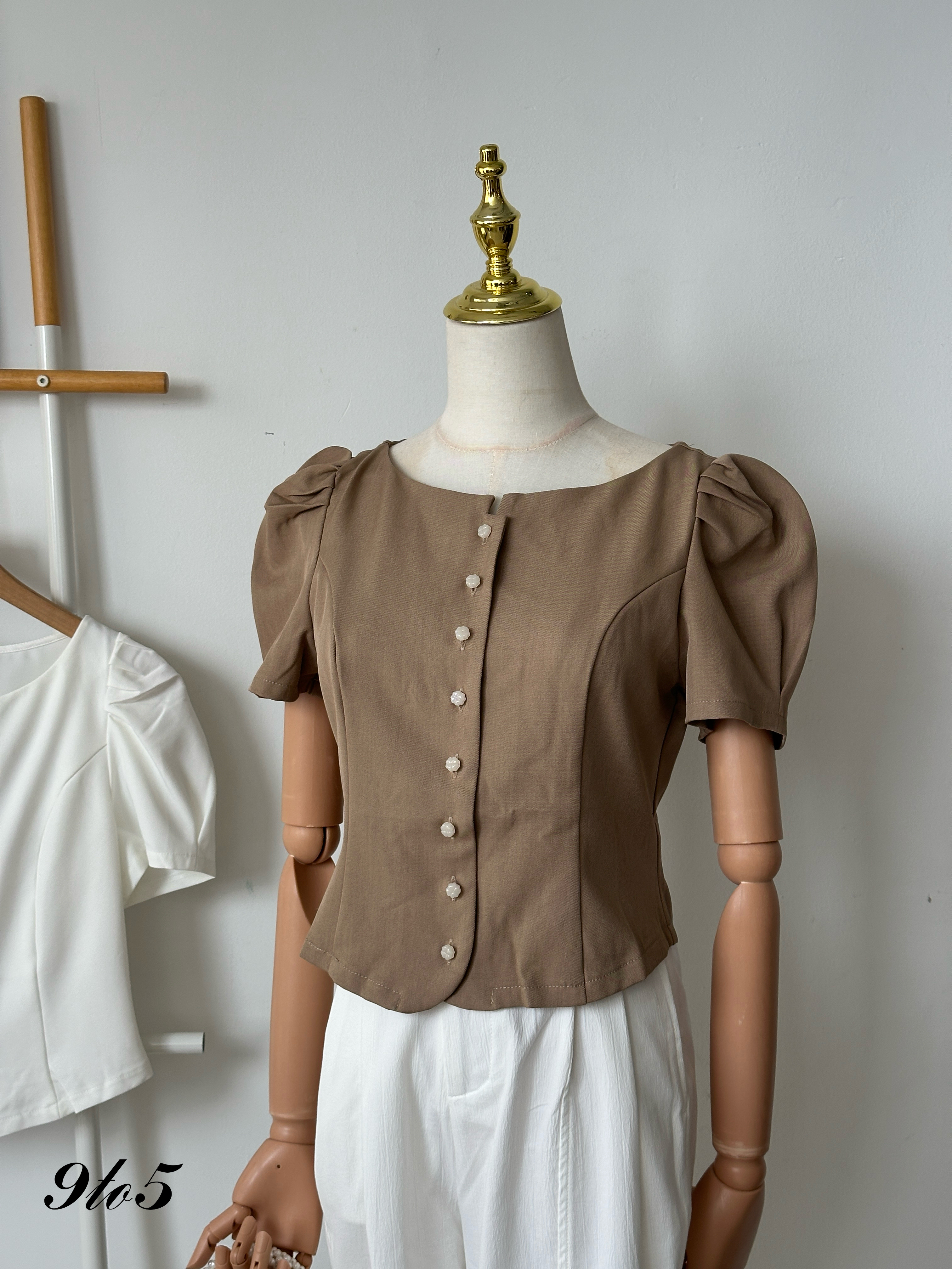 T3991 Puff Sleeve Top - 3 Colors 