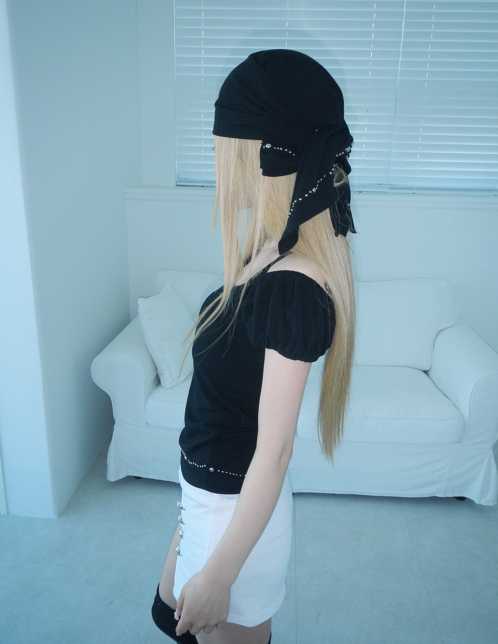 Studded Ruched Cap Sleeve Top