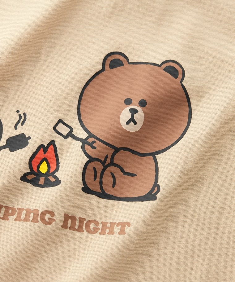 💚預訂 台灣直送💚Line Friend露營印花親子款純棉短袖T恤