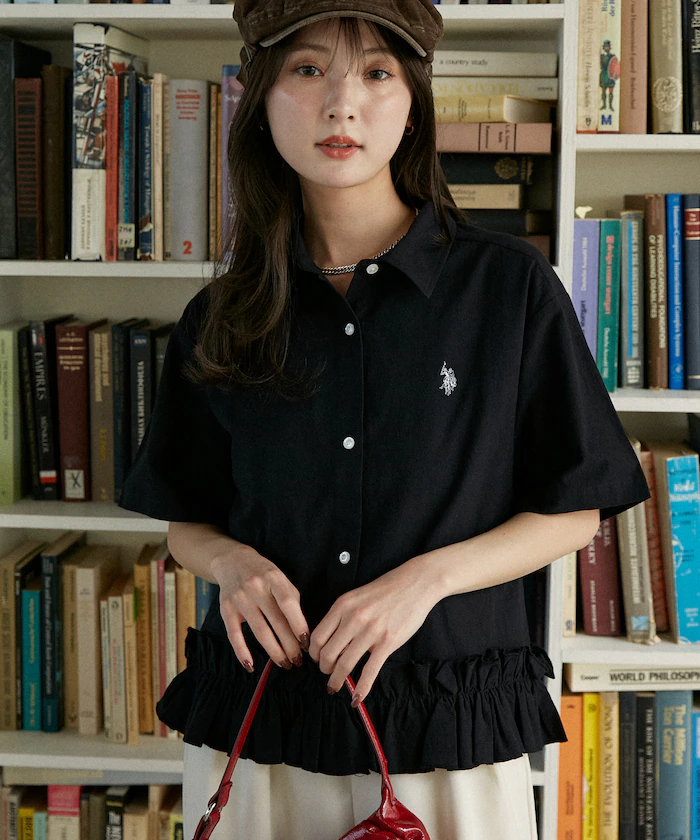 U.S. POLO ASSN荷葉邊恤衫