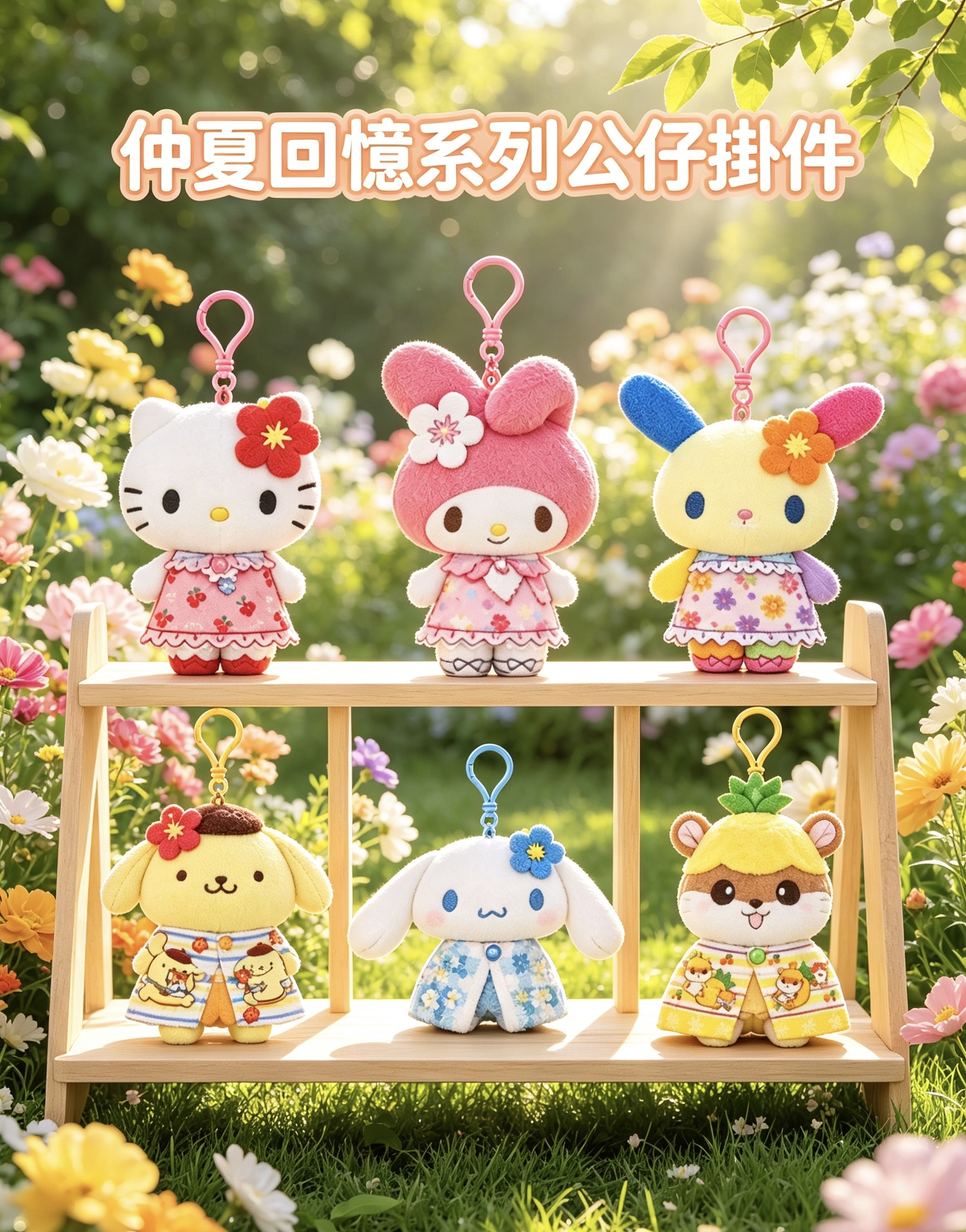 ［3月尾到貨] Sanrio仲夏回憶系列公仔掛飾