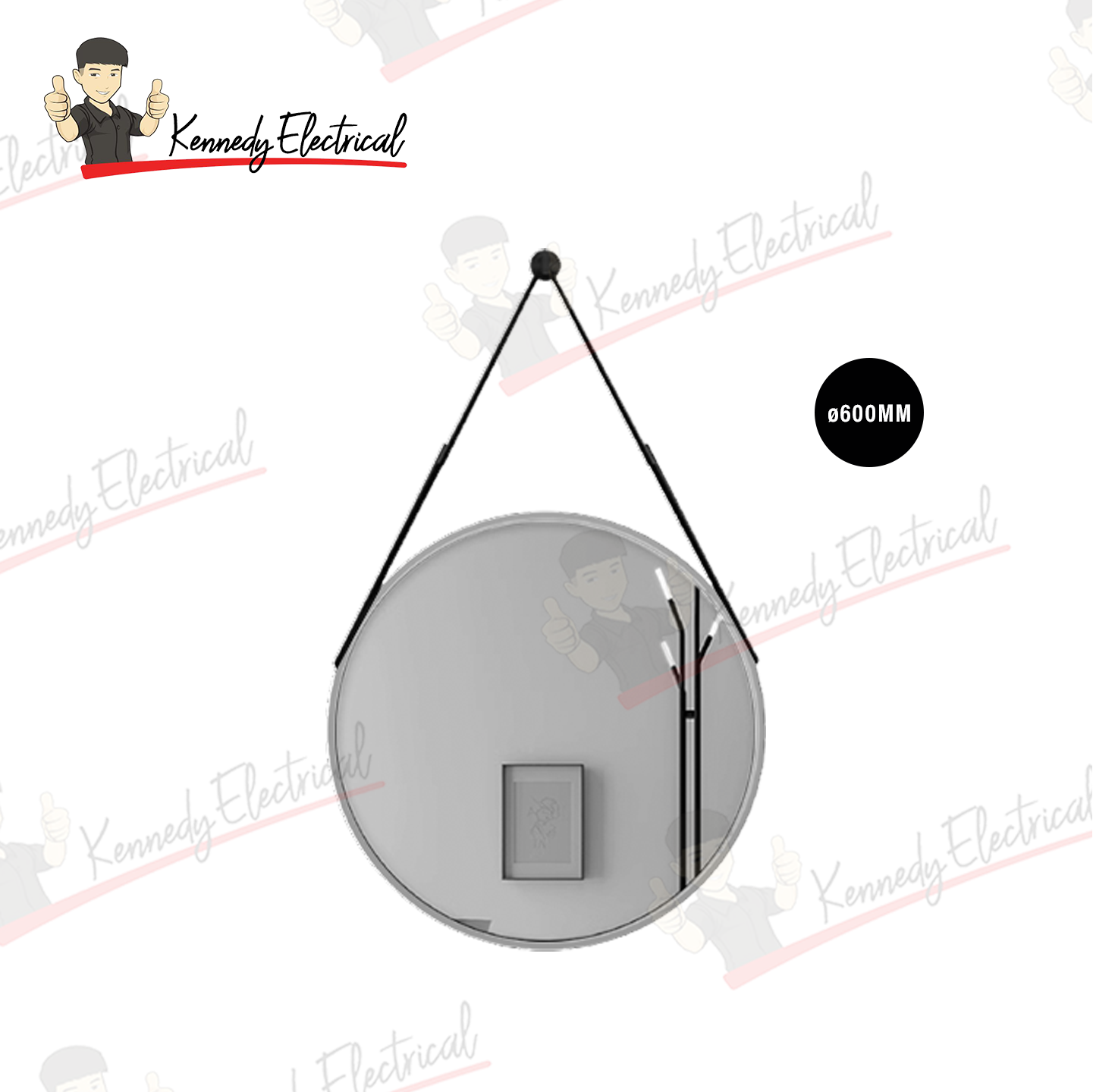 Otosani Hl/Gt Round Frame Mirror (600Mm) R5-07GT