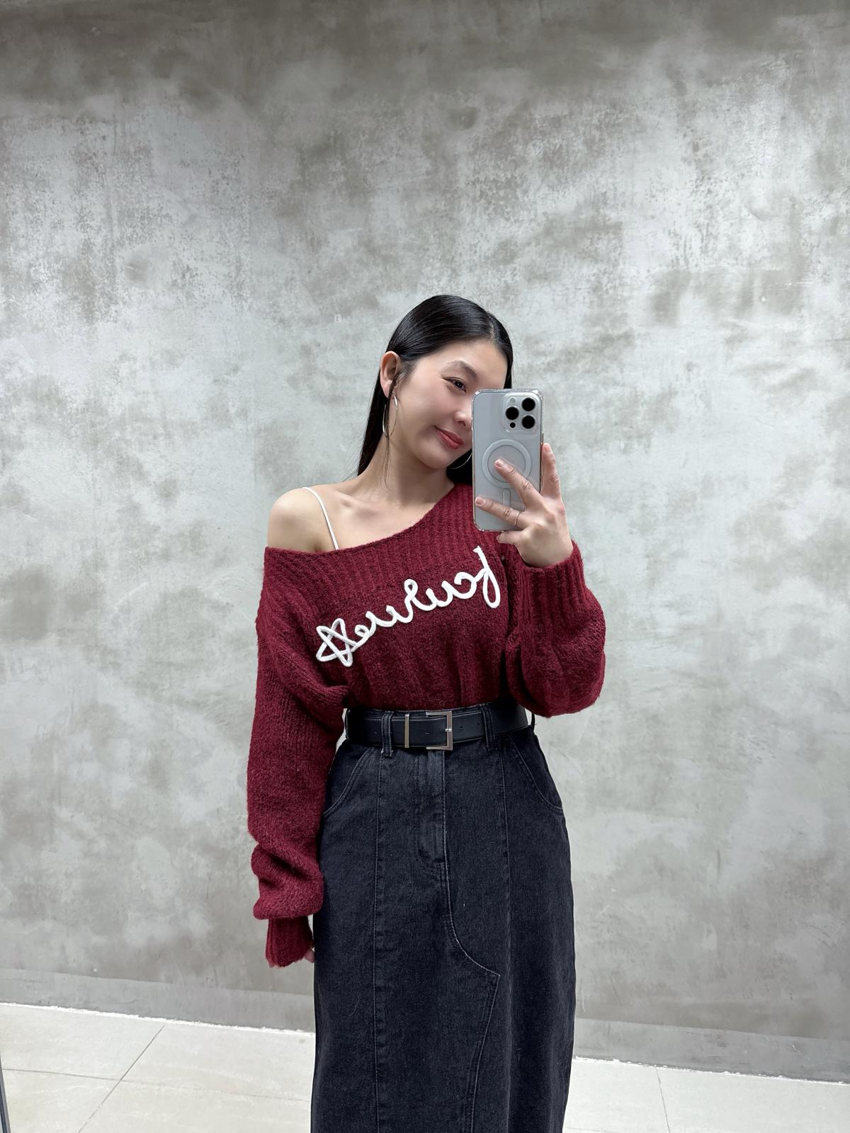 BB冷立體繩英文字Top