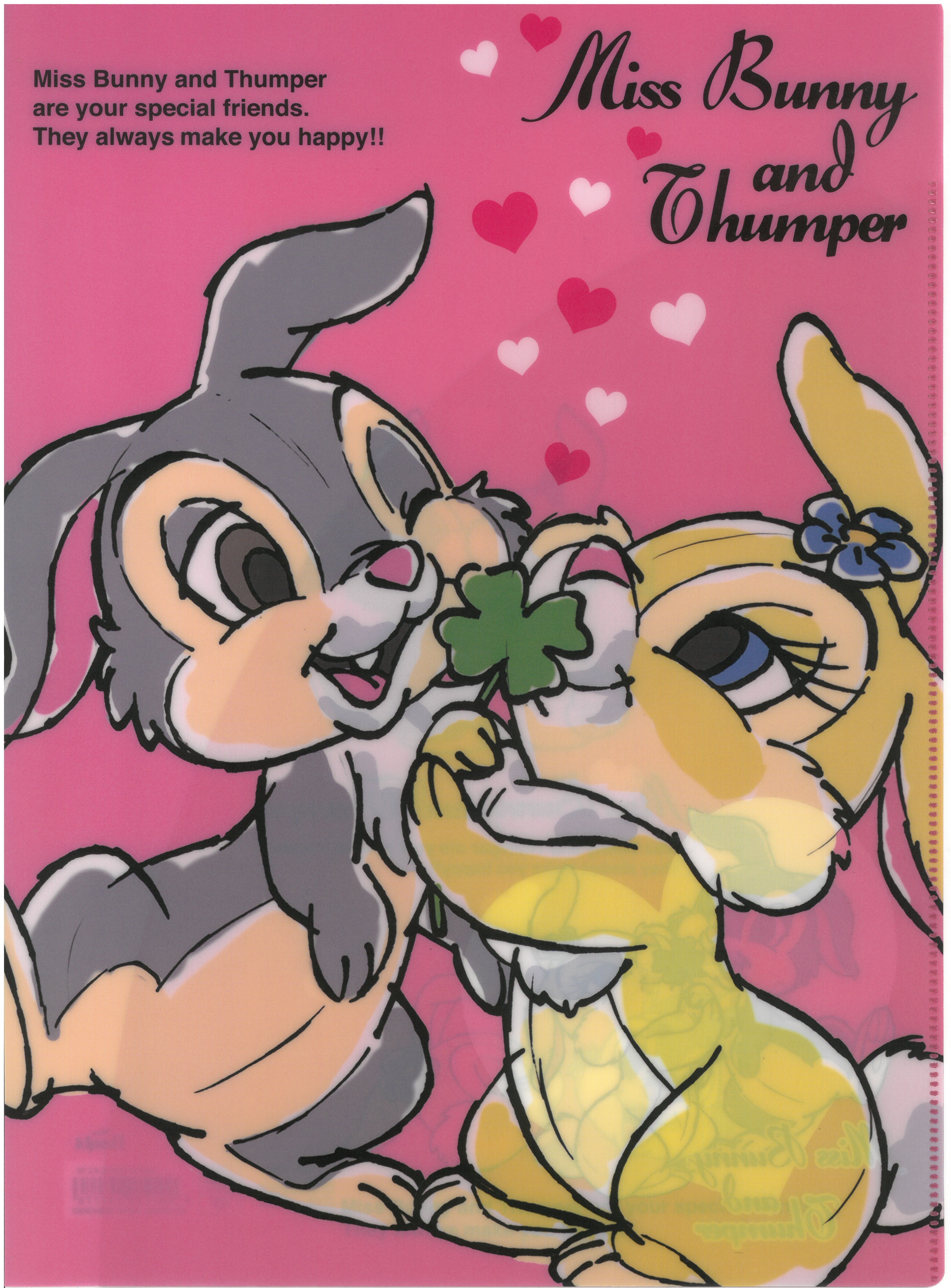 Miss Bunny & Thumper A4雙開透明文件夾 (S2145740/1)