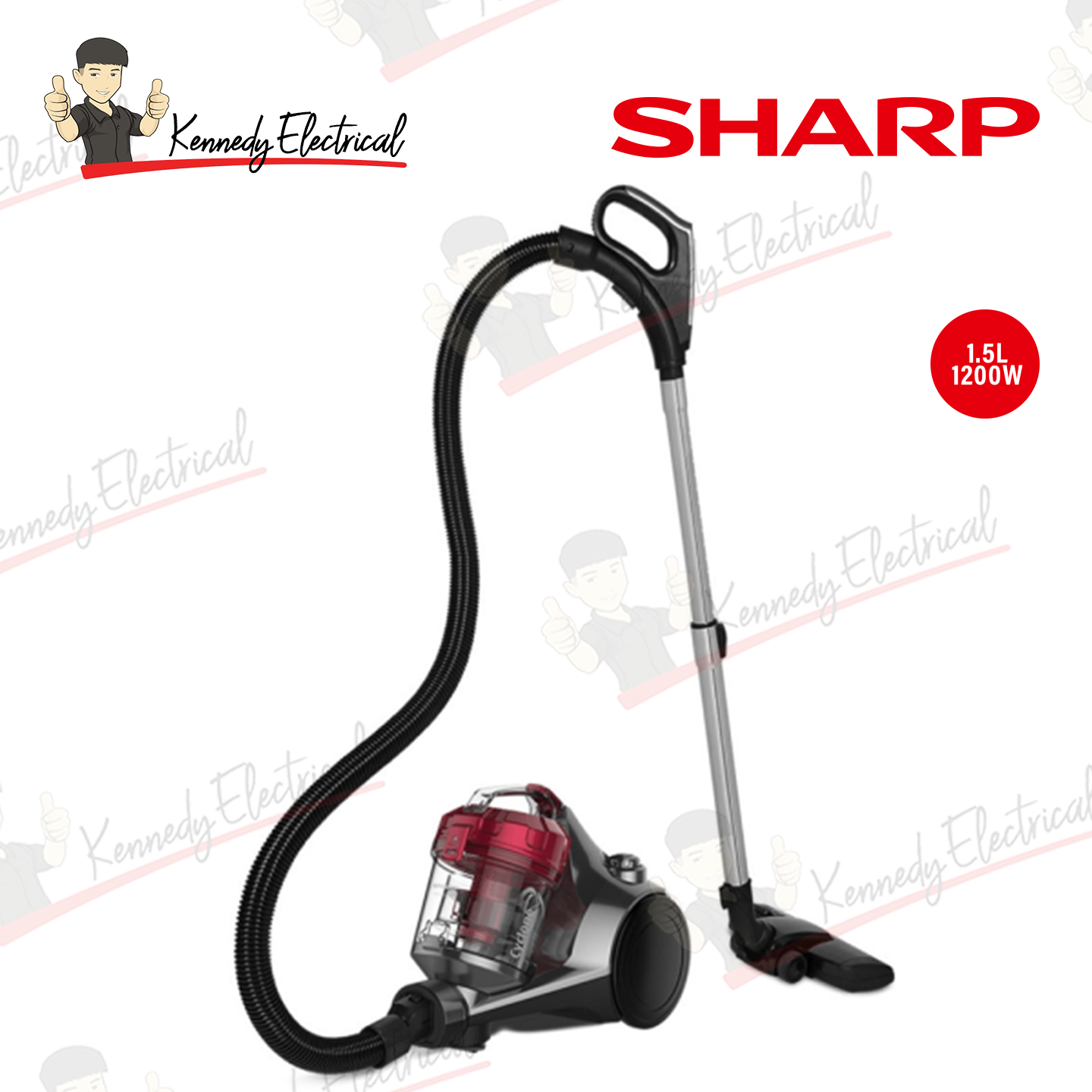 Sharp 1200W Bagless Vacuum Cleaner (ECC1219S)