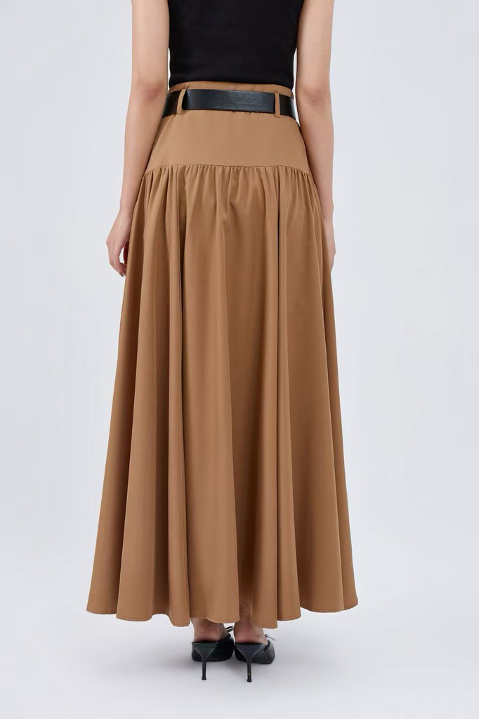 12241321 Soft Flow High-Waist Maxi Skirt