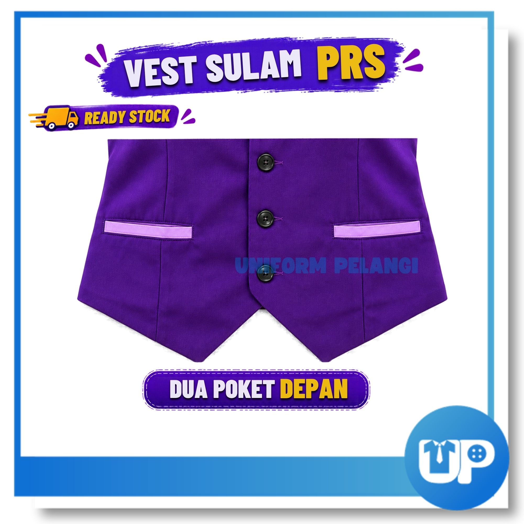 Falcon Vest PRS Sulam Pembimbing Rakan Sebaya Sekolah Rendah Menengah Tali Leher Original Warna Ungu
