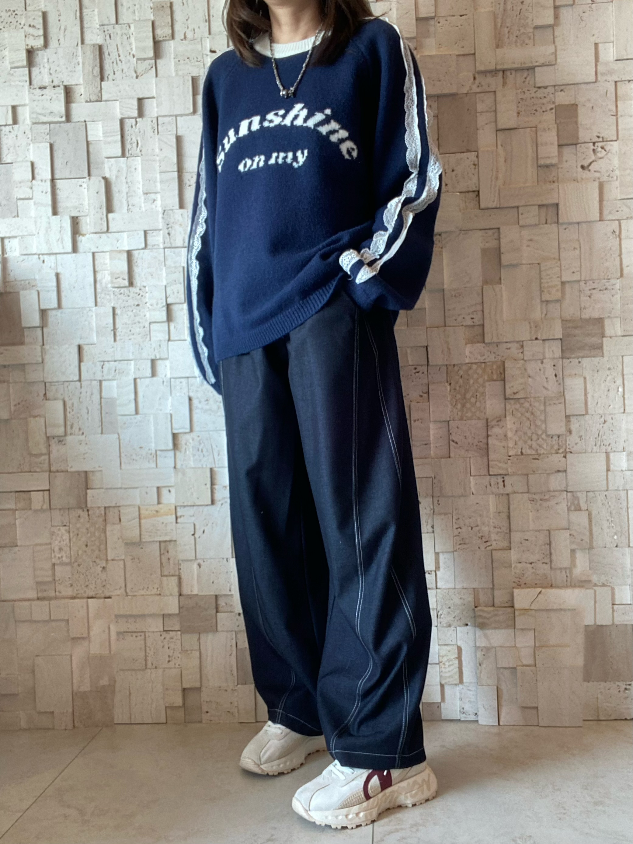 #2065 喱士邊針織Top