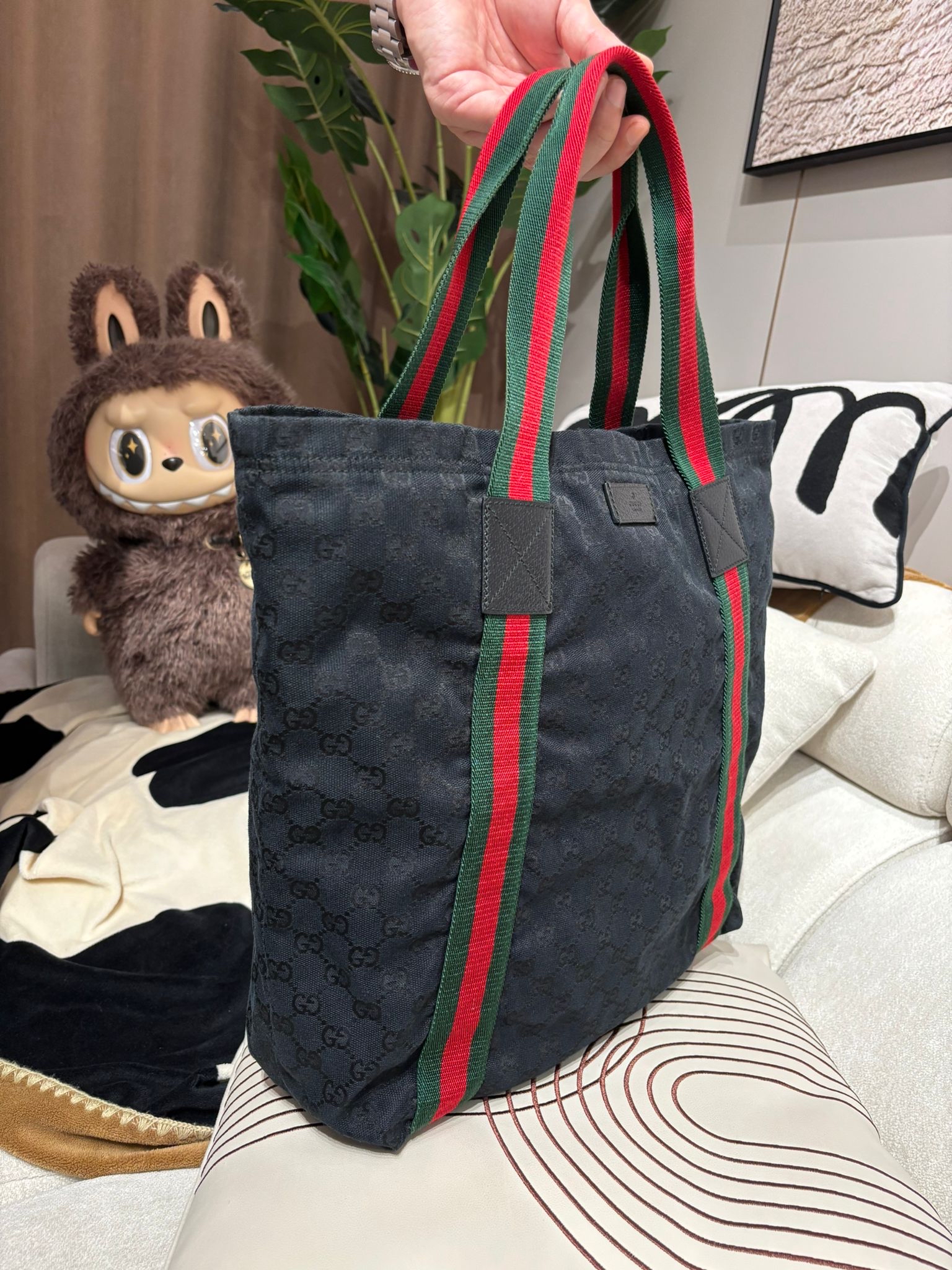 Gucci Canvas Tote Bag 100%Authentic, 98%New ✅Dust bag