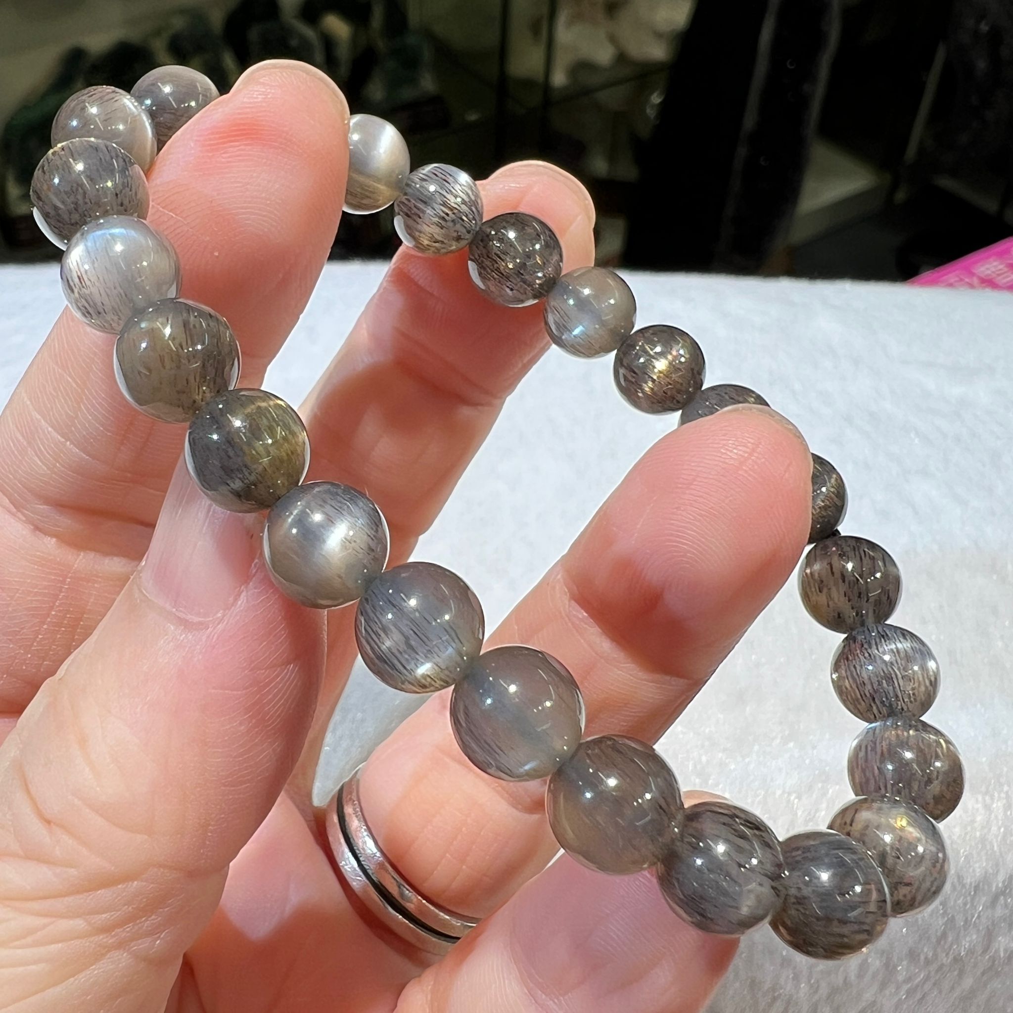 黑金骨幹手串 7.5mm+/- #CA0035