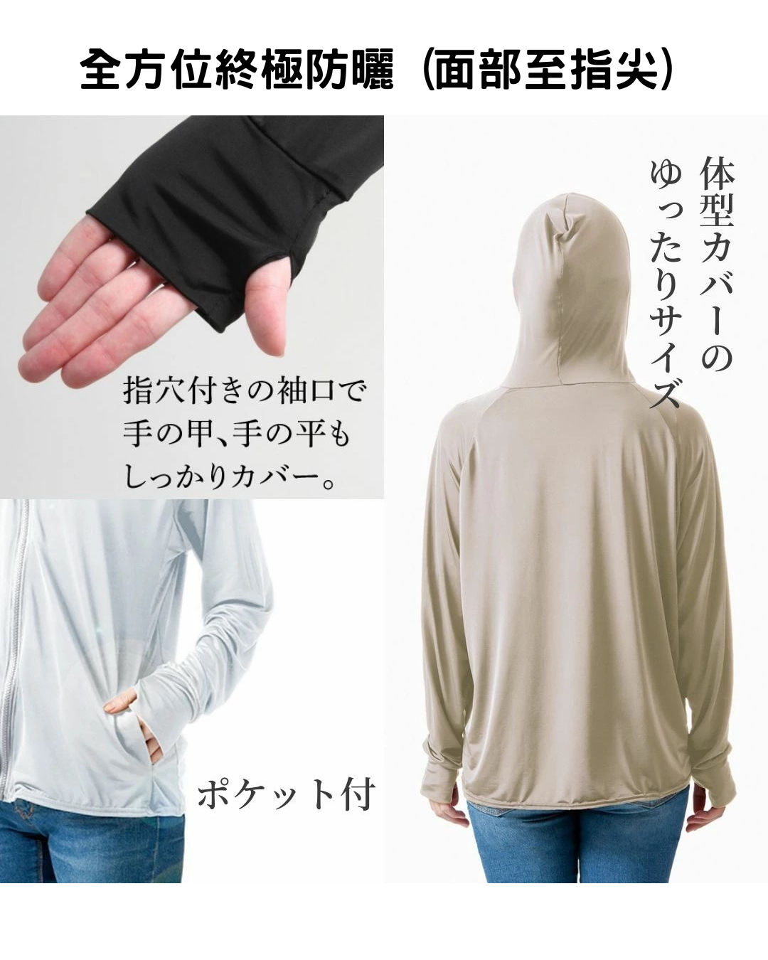 日本代購【 2026新色 日本直送 由頭包到落手指尾 🛡️水陸兩用 抗UV -5℃ 涼感 防曬外套 | -5℃ Cooling UV Protection Hoodie • Full Coverage & Water/Land Use 】