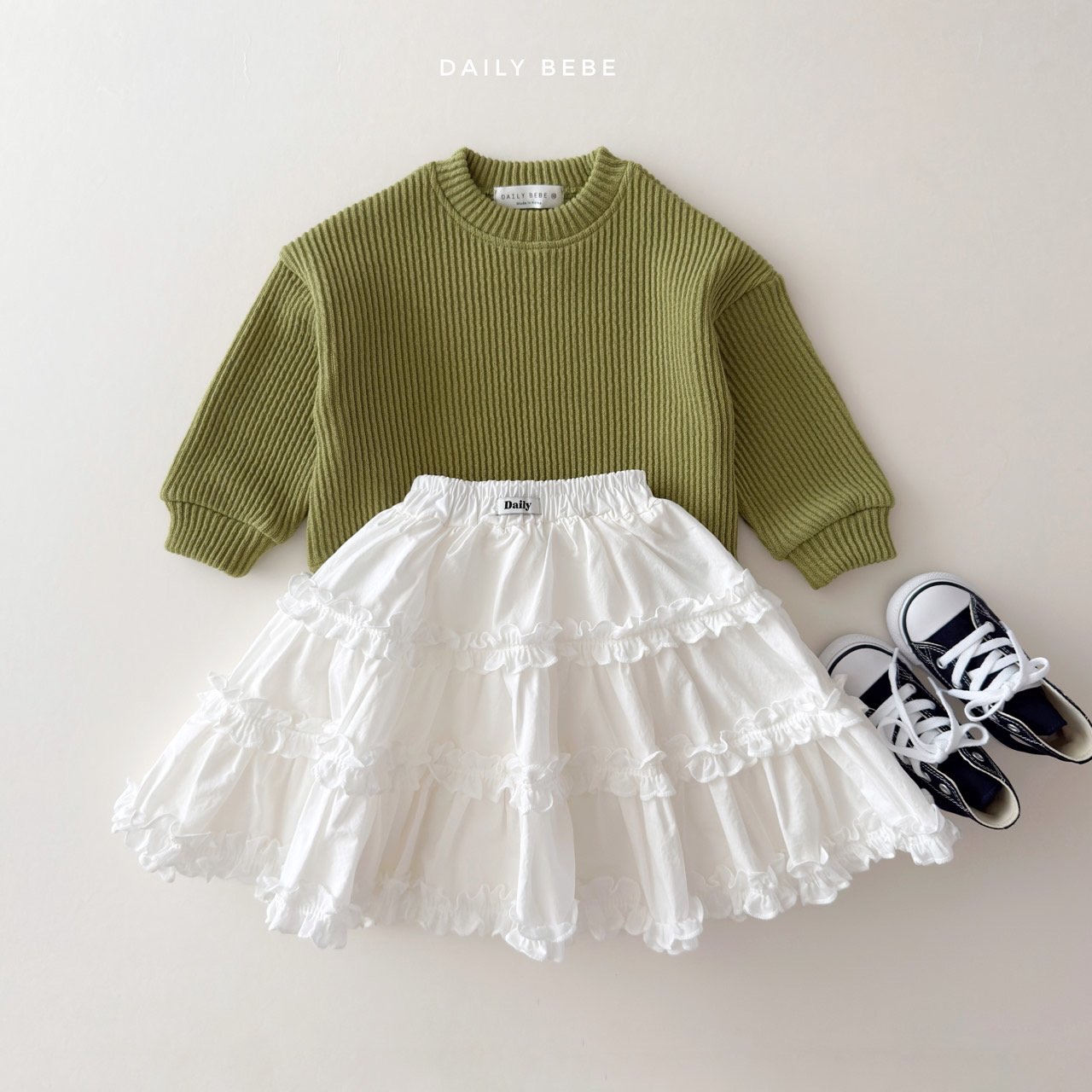 Dailybebe | Chunky Ribbed Sweatshirt