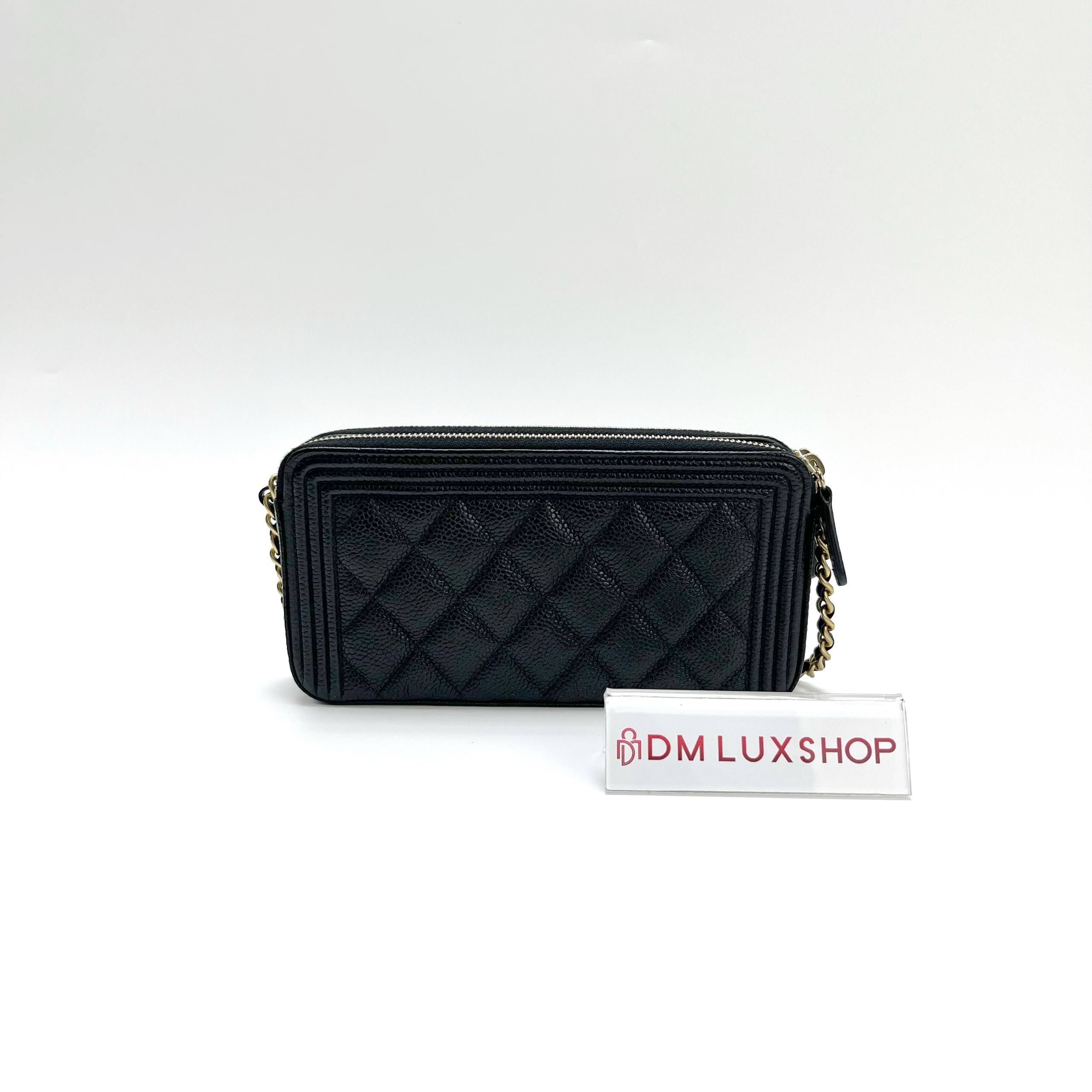 Chanel Black Caviar Boy WOC GHW (Serial 22, Year 2016)