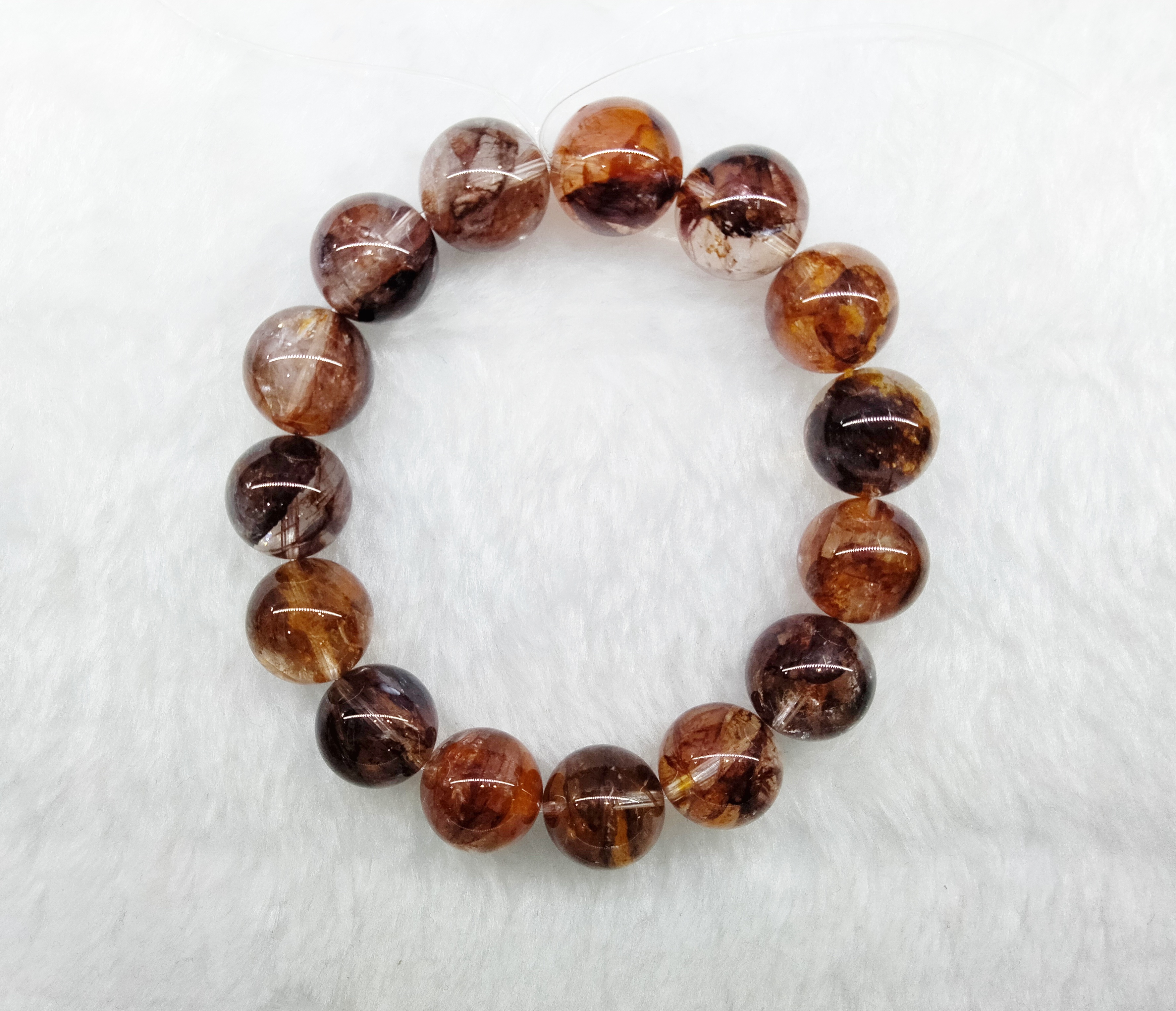 紅膠花手串 (14+mm)