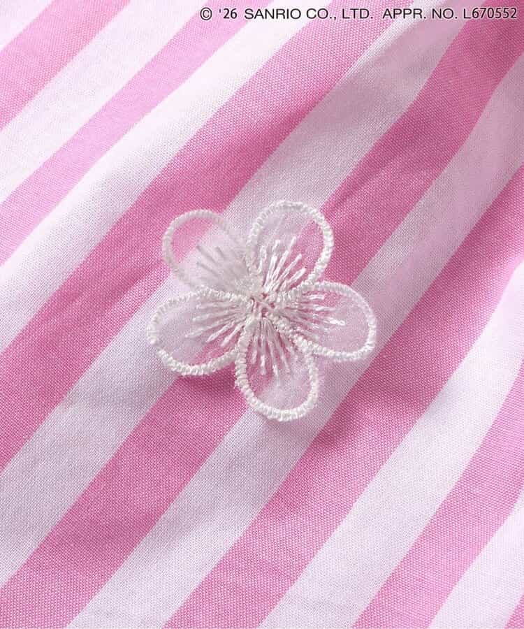 🇯🇵預訂 日本直送🇯🇵Apres les cours x Sanrio系列兩色人物刺繡蕾絲花卉荷葉邊條紋上衣