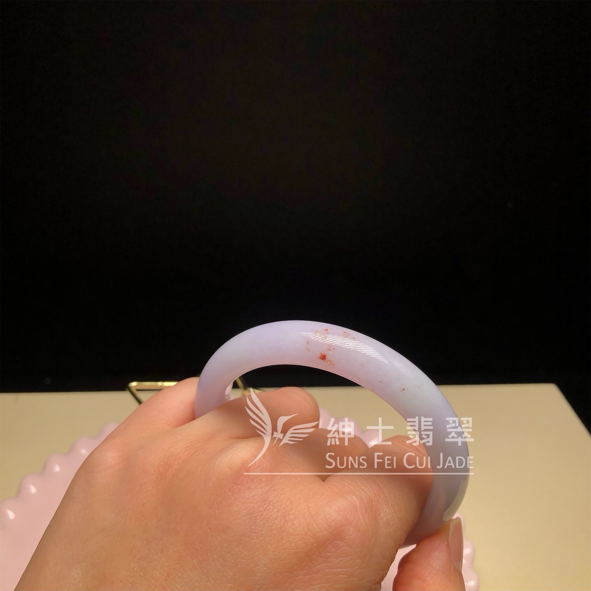 翡翠春彩手鐲53mm YY00008