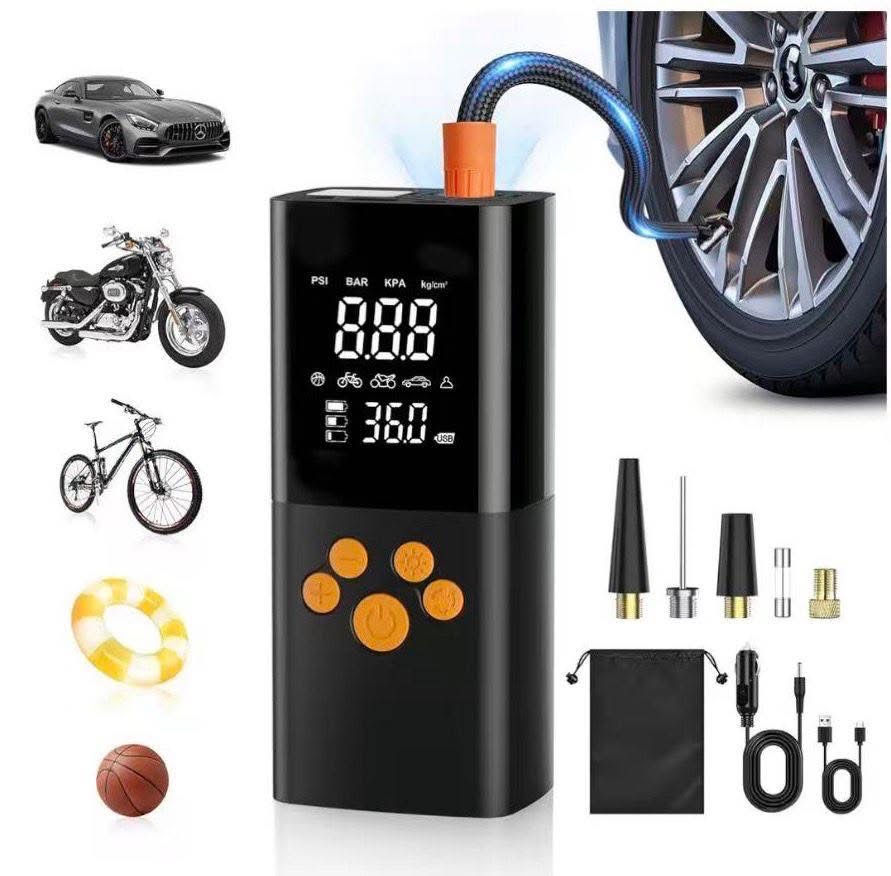 新款 智慧型 無線便攜式 180PSI 汽車輪胎充氣泵