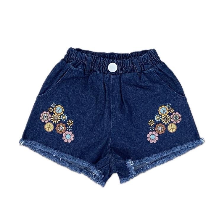 🇯🇵限時預訂 日本直送🇯🇵nayun兩色花卉刺繡牛仔短褲