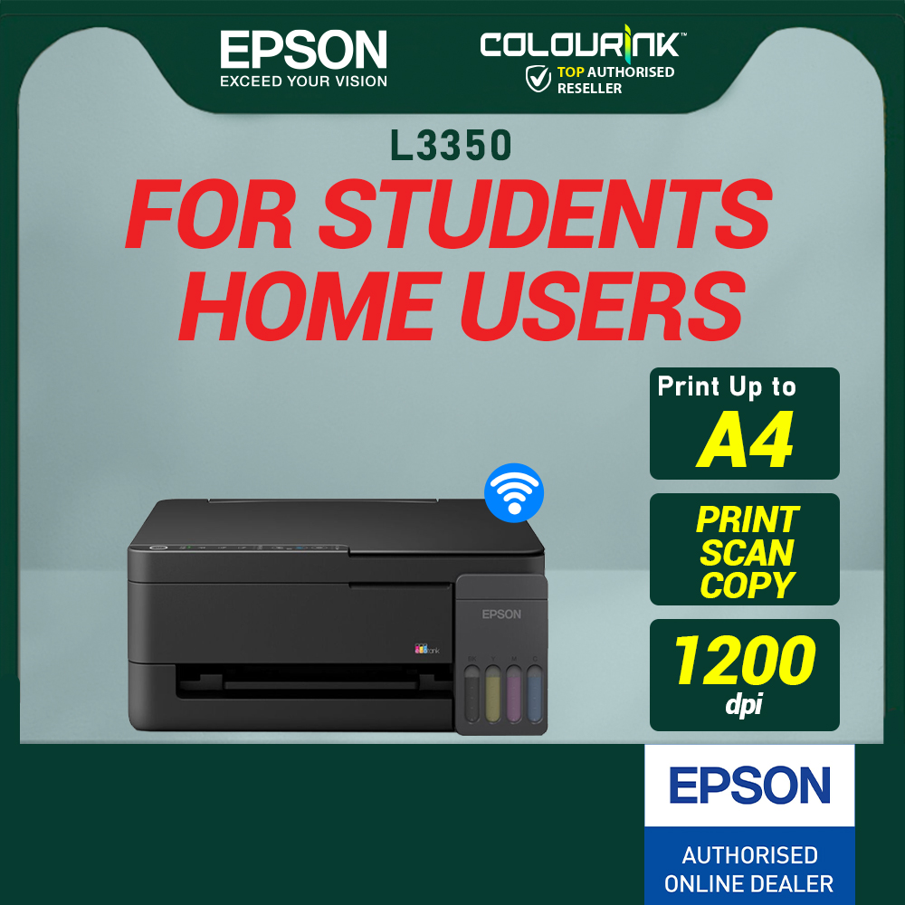 Epson L3350 L3550 A4 3-in-1 Refill Ink Tank Wi-Fi Printer with Original Ink Bottle similar T420w T520w L3150 G3020 L3156