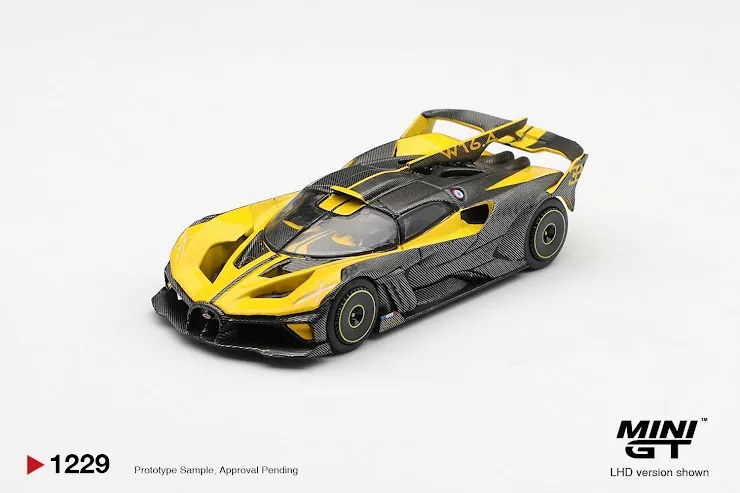 （預訂 Pre Order) Mini GT ( MGT01229-L ) Bugatti Bolide Yellow