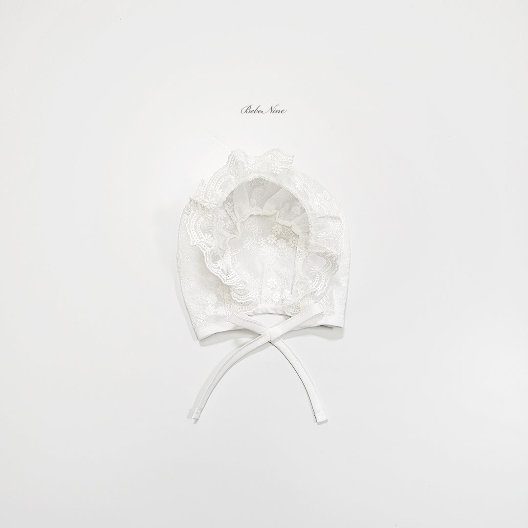 ☀️預訂 韓國直送☀️🇰🇷Bebeninie蕾絲花邊純棉嬰兒包耳帽