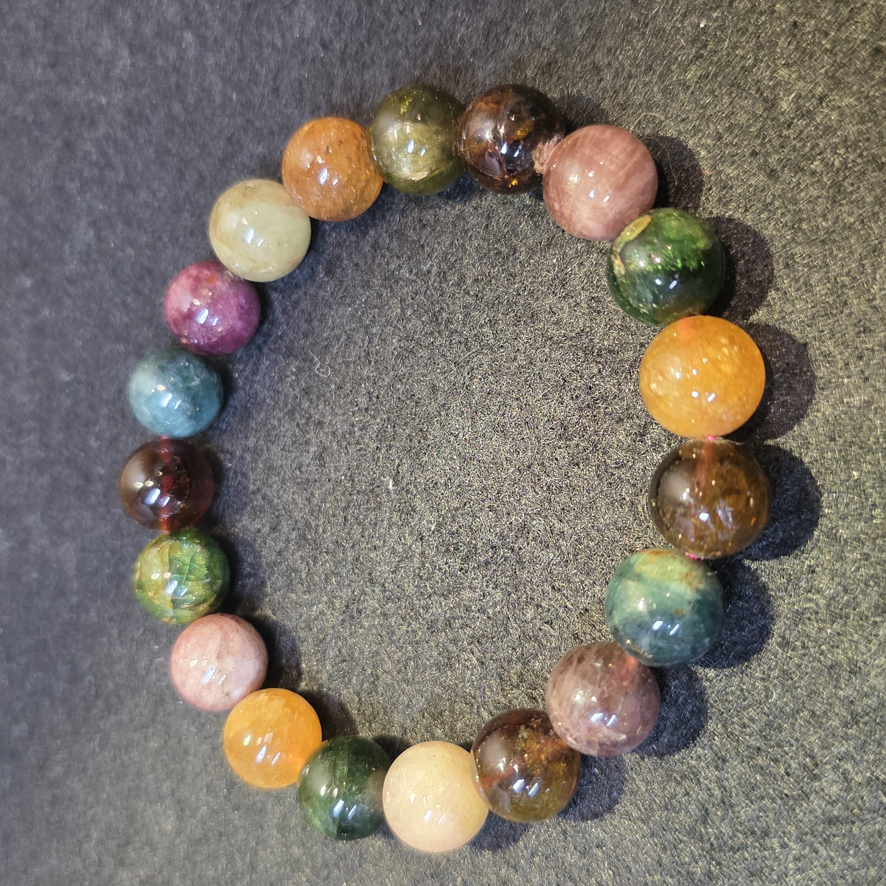 老礦彩碧璽手串(Tourmaline)