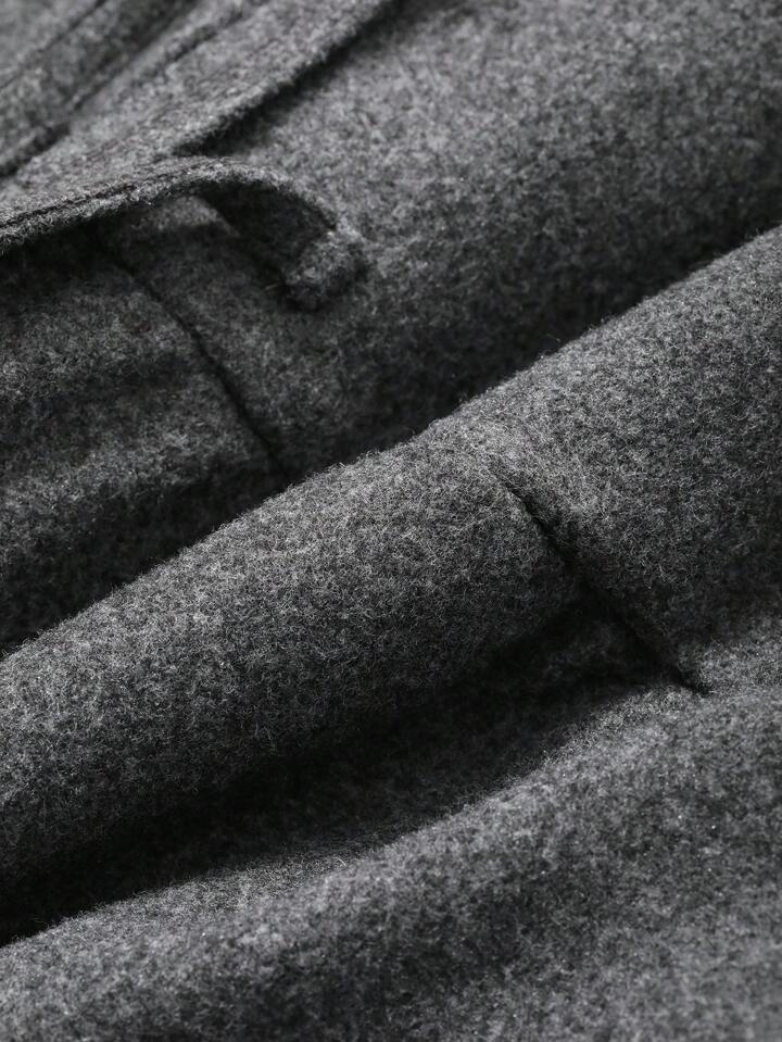 蝴蝶結繫帶羊毛混紡外套