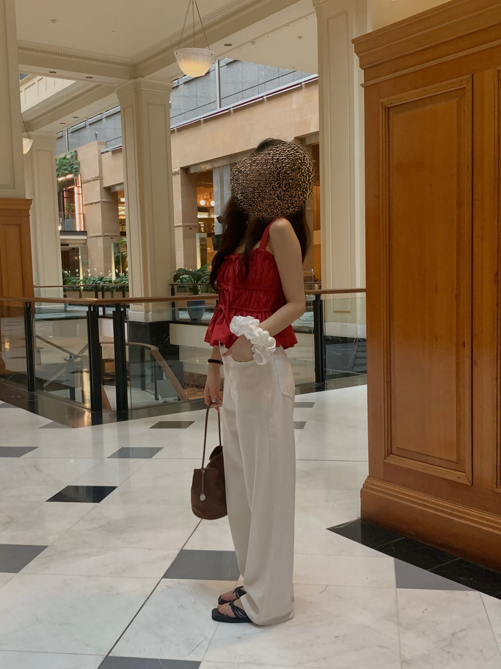 Lovely ribbons shirred top