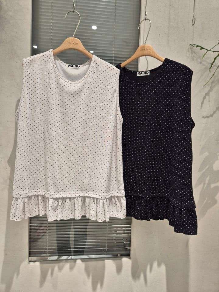 RD OX 點點波浪邊背心