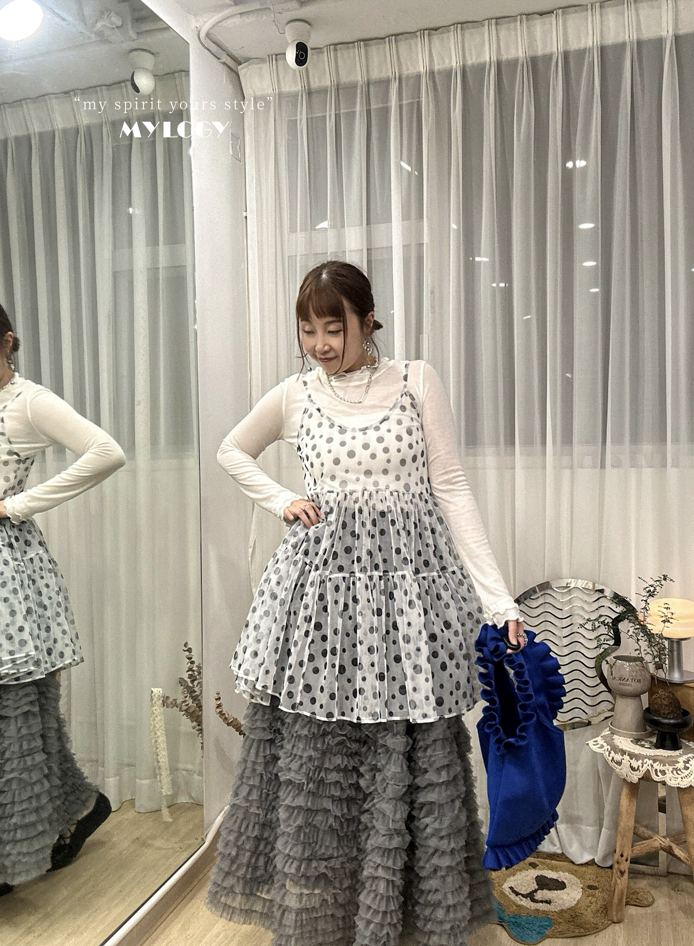 Sun Shine 活力感～波點外搭連身裙 BY0002