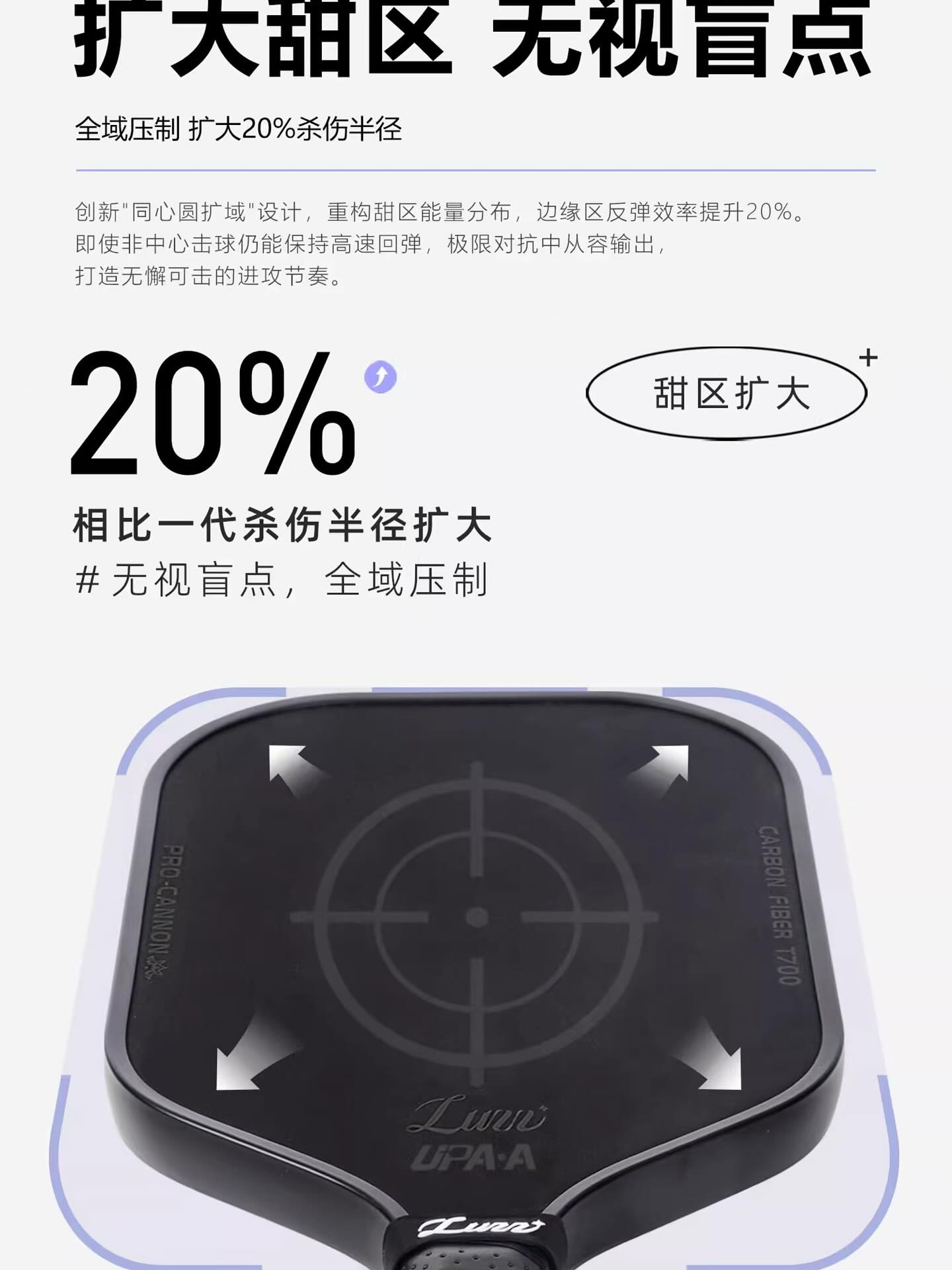 Luzz匹克球拍Luzz Cannon 16mm