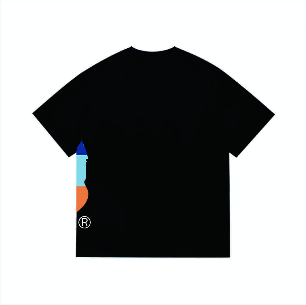 Bape Color Block Side Big Ape Head Tee