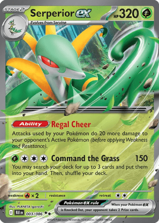 Pokemon TCG Black Bolt - Serperior EX-003/086