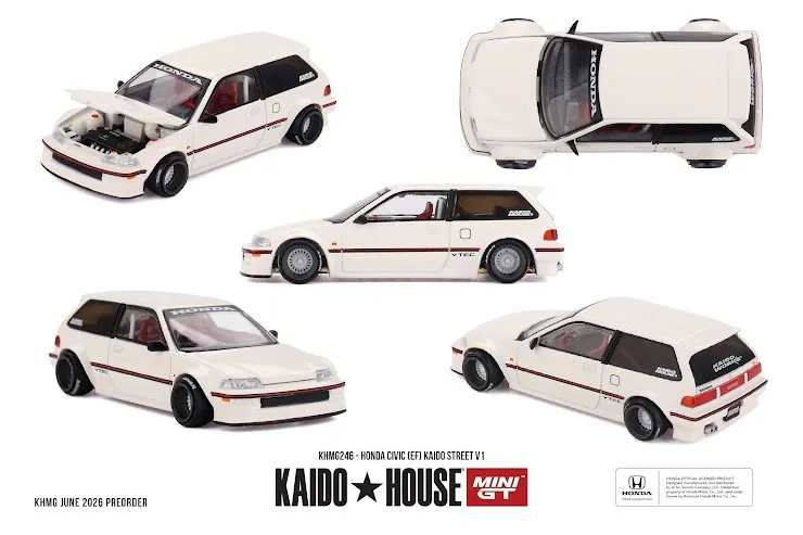 （預訂 Pre Order) Kaidohouse x MINI GT ( KHMG246 ) Honda Civic (EF) Kaido Street V1