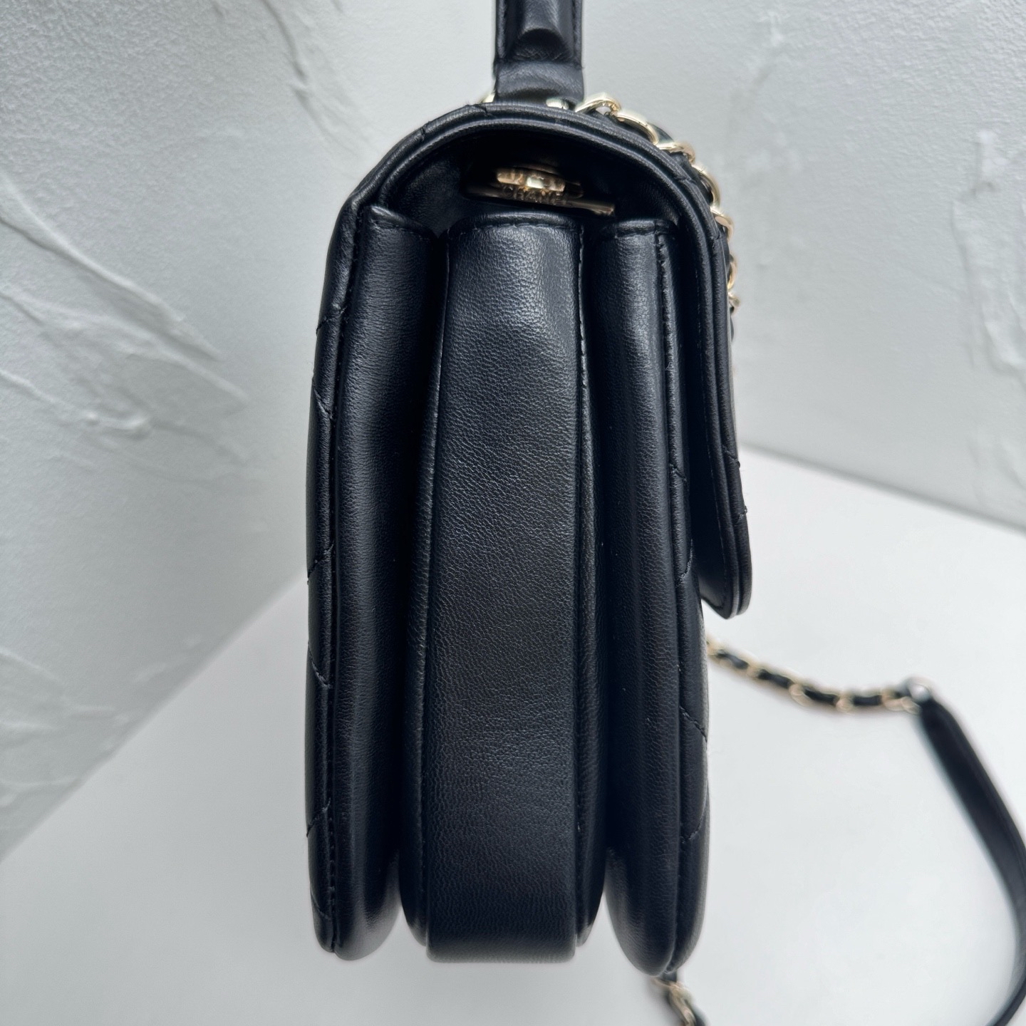 Pre-owned Chanel Small Lambskin Trendy CC Top Handle Bag