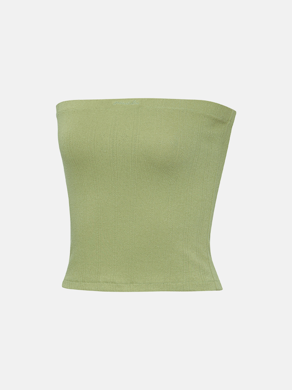預購_Eyelet Tube Top by Grandeline