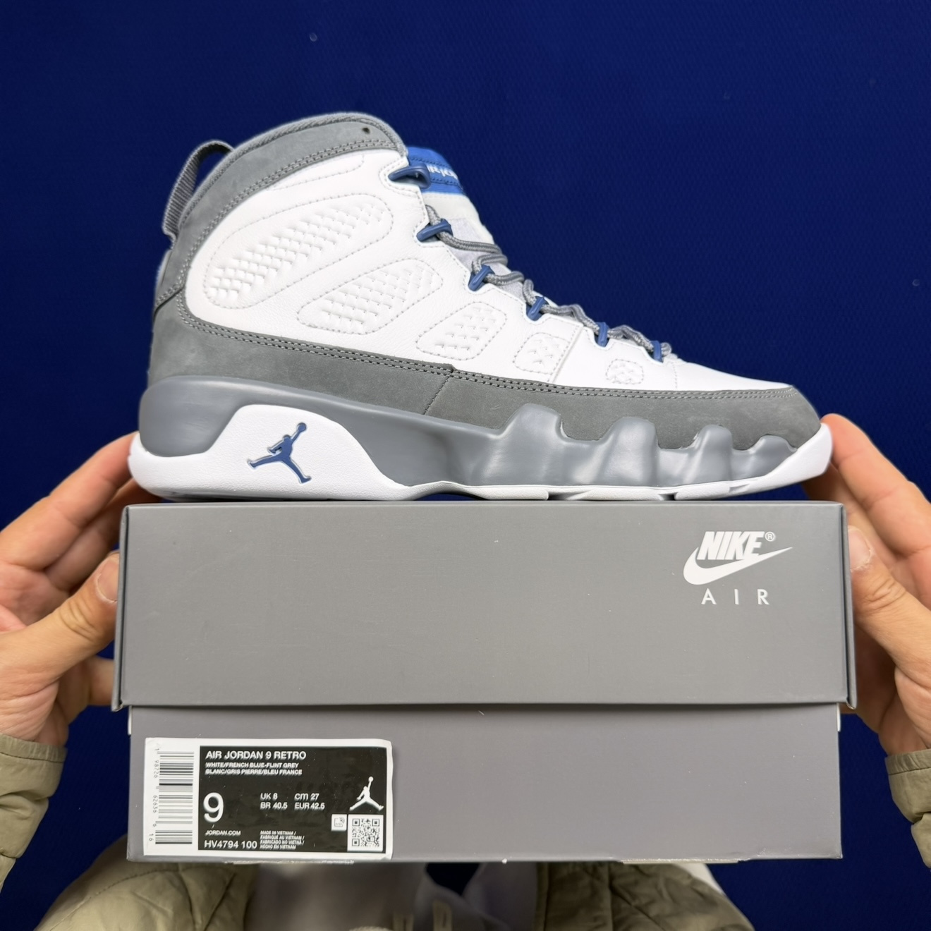 Nike Air Jordan 9 Retro "Flint Grey/French Blue" HV4794-100