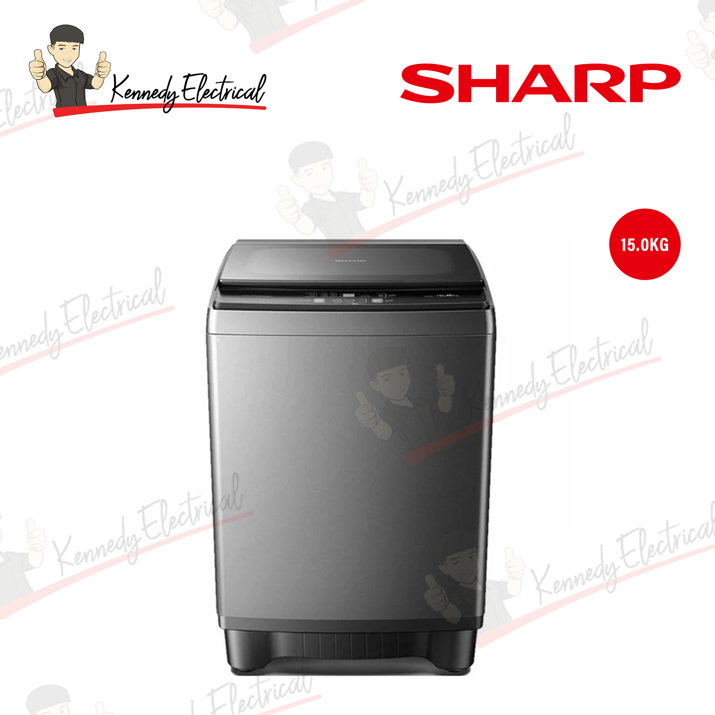Sharp 15.5kg Top Load Washing Machine (ESX1521)