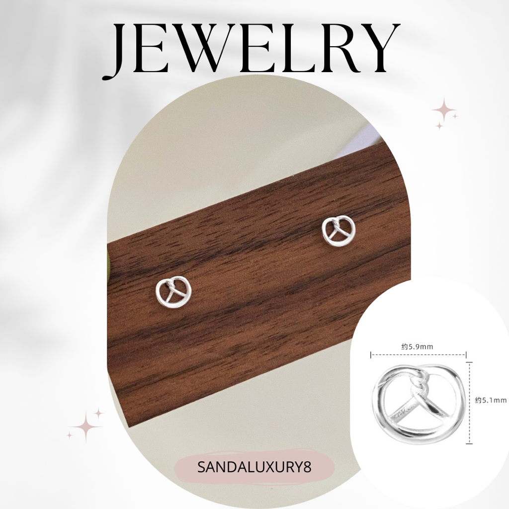 Bread Design Silver stud earrings