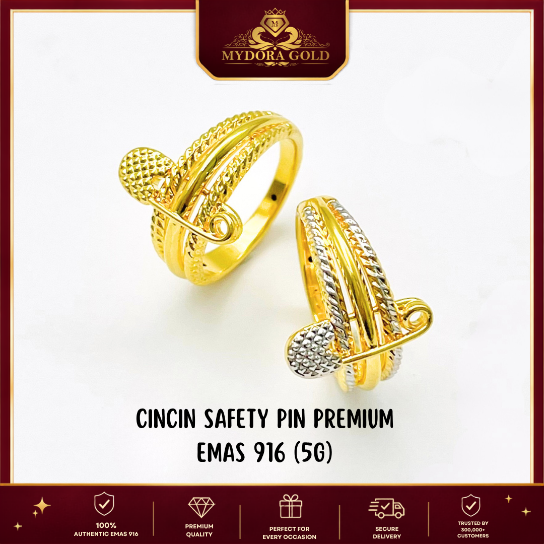MYDORA Cincin Safety Pin Premium (5G) l EMAS 916/22K