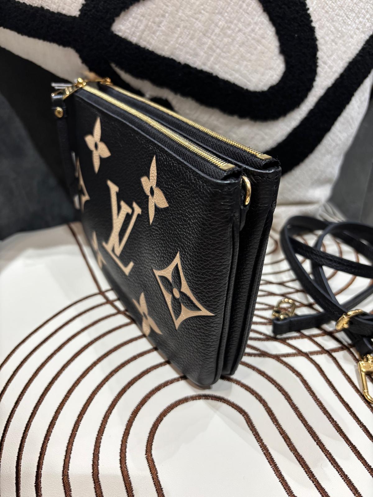 Lv Pochette Double Zipped Giant calfskin 100%Authentict,98%new✅dust bag 
